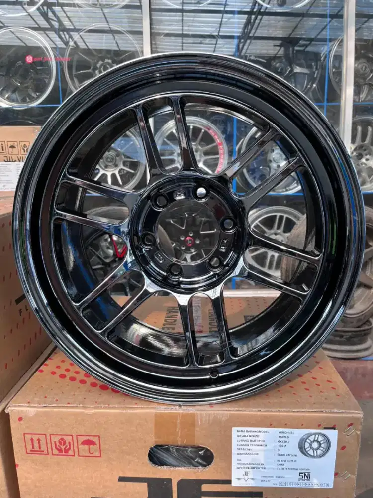 Enkei rpt1 ring 18 lebar 9 pcd 6x139,7 ET 0 black chrome 4pcs