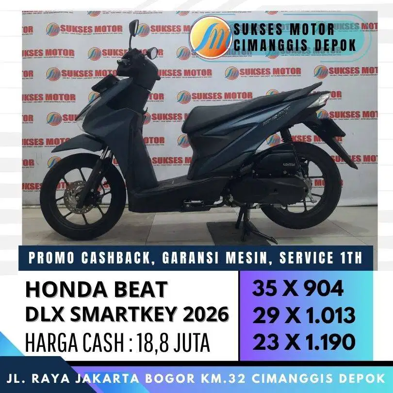 HONDA BEAT DELUXE KEYLESS 2026 MULUS LIKE NEW CASH KREDIT BISA