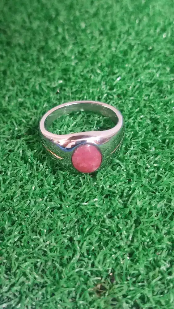 Cincin natural rhodonite/red borneo kalimanatan bukan Bacan,pirus,giok