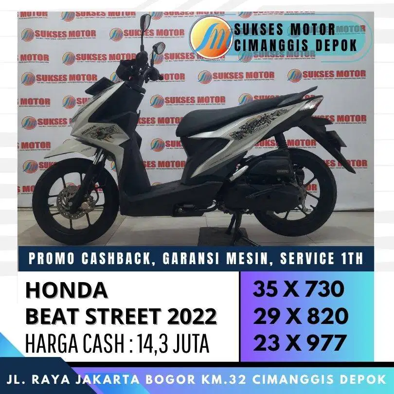 HONDA BEAT STREET ESP 2022 CASH KREDIT UNIT MULUS BERGARANSI
