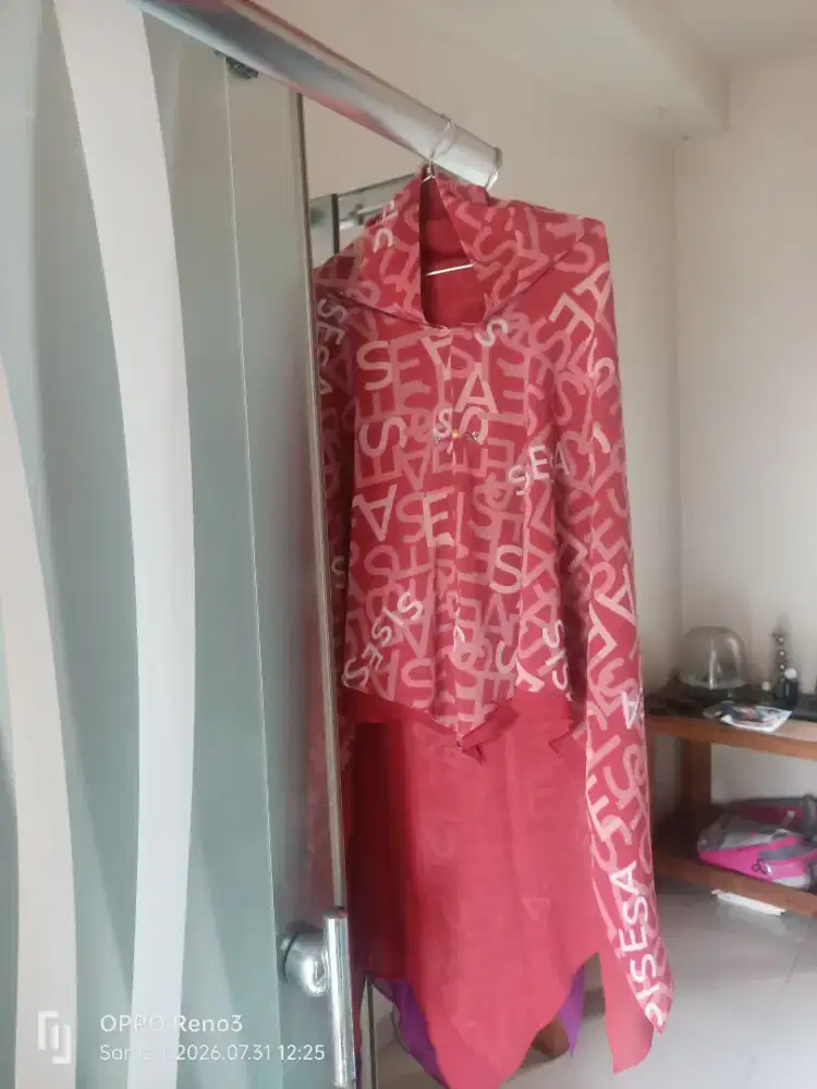 Khimar sisesa (prilove)barang masic bagus warna merah bata