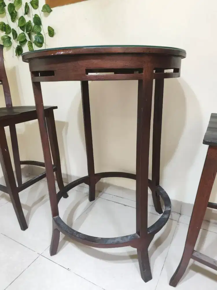 Meja Kursi Bar/Cafe Jati