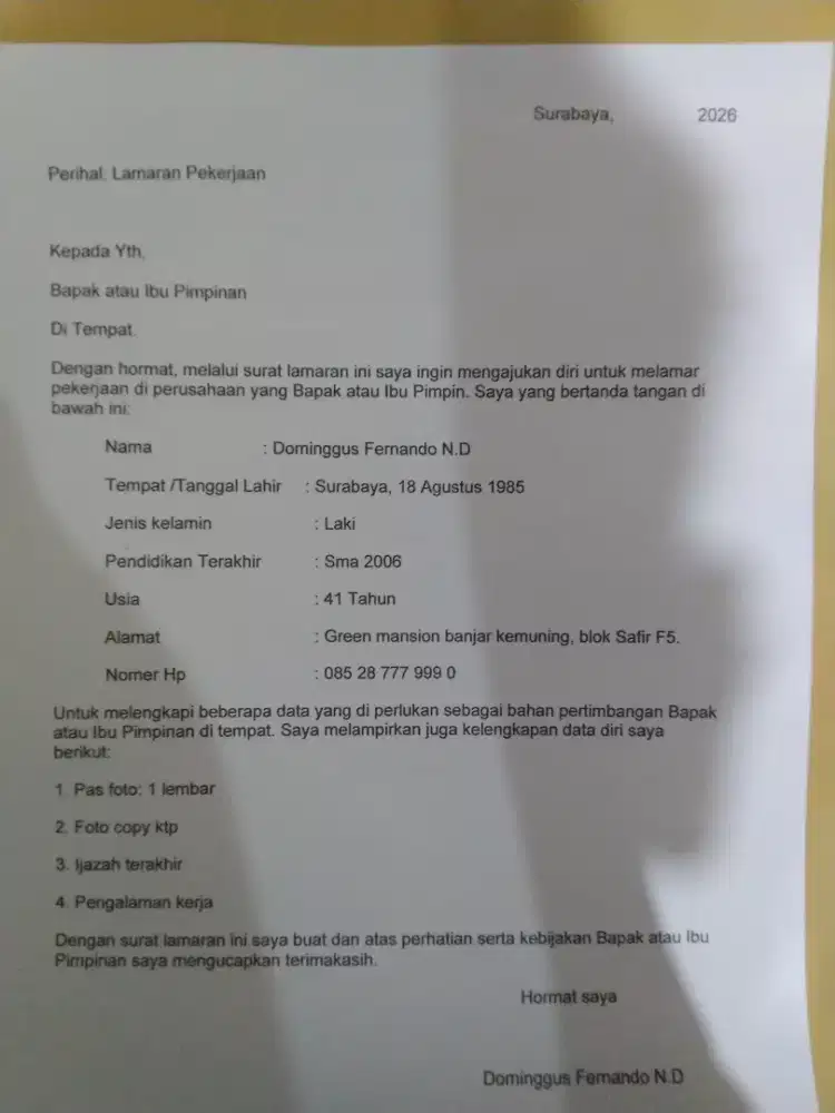 Lamaran pekerjaan