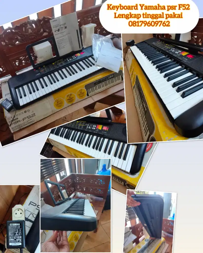 Keyboard Yamaha psr F52 lengkap tinggal pakai