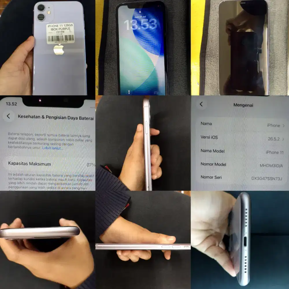 Jual! Iphone 11 128GB Ibox Purple. NEGO TIPIS!