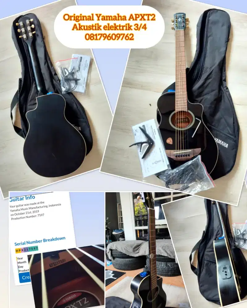 Gitar akustik elektrik original Yamaha apxt2 traveler siap pakai