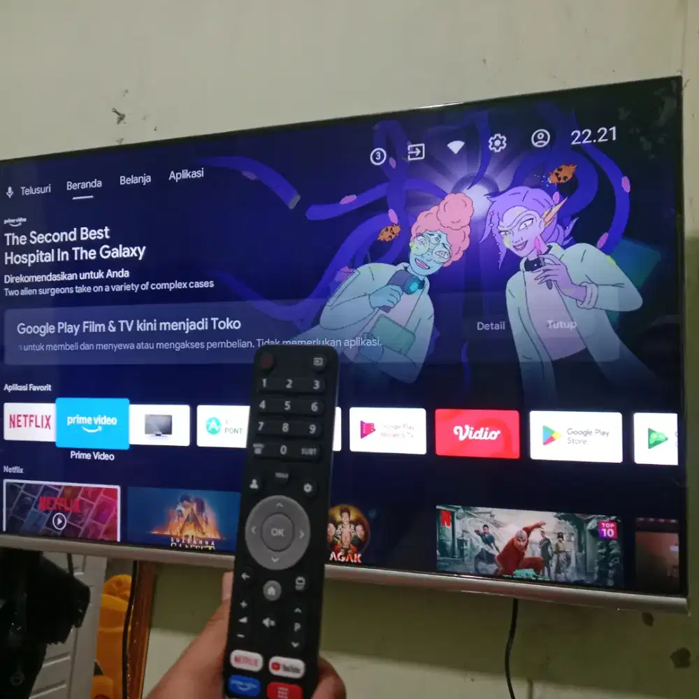 Jual tv Android 43 inchi no minus merek changhong