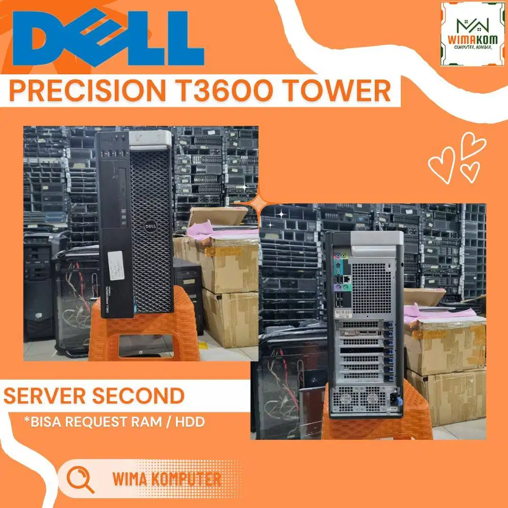 SERVER DELL T3600 XEON E5-1650 12 CORE RAM 32GB HDD 500GB VGA 2000
