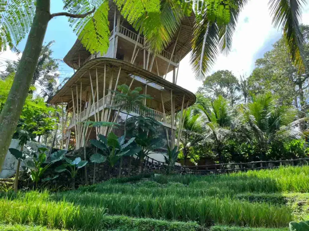 dijual villa dengan suasana asri area wisata sedang berkembang di tabanan bali.