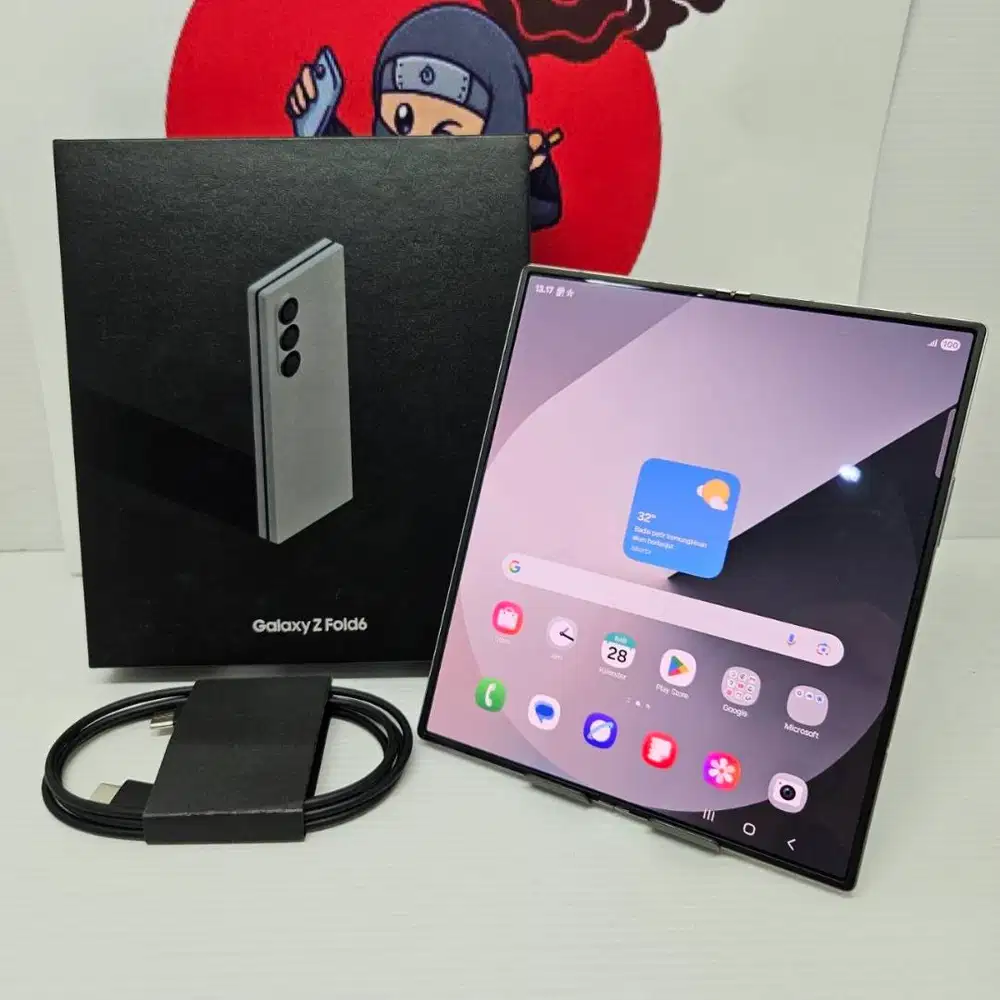 No Minus Samsung Galaxy Z Fold 6 Silver 256GB Fullset Sein B-