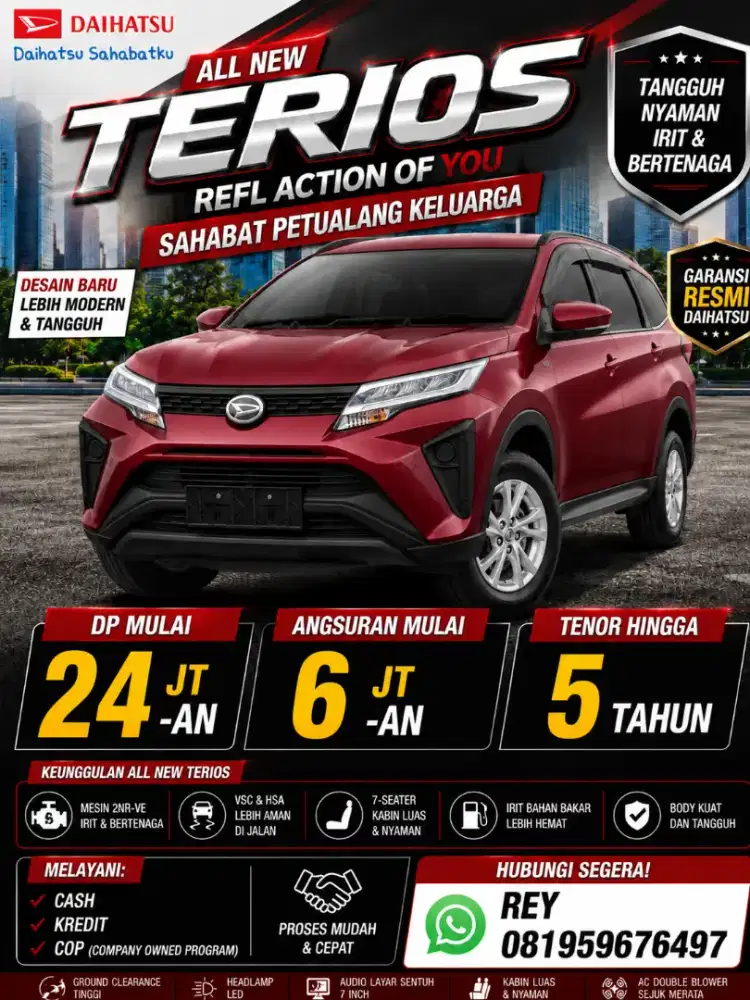 Terios X at bensin merah maroon