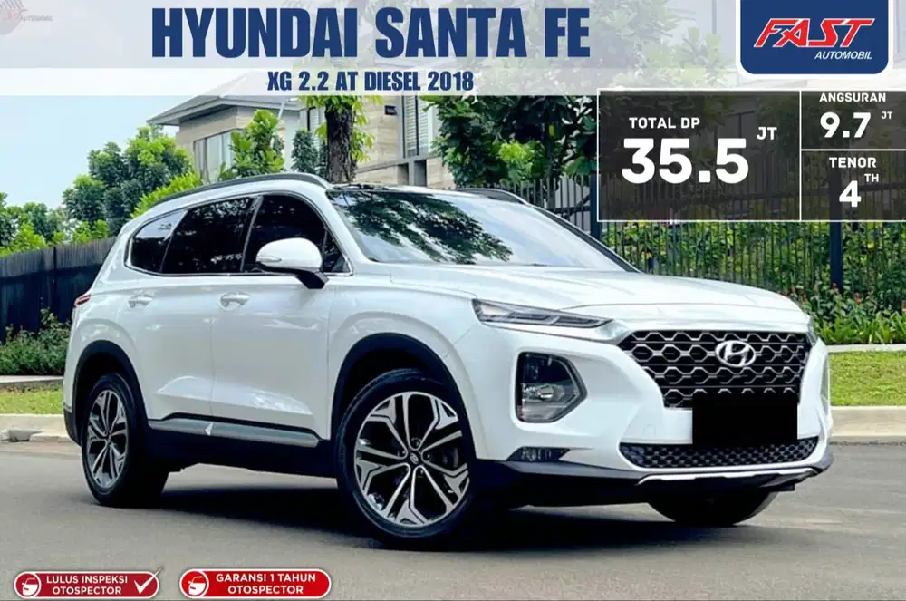DP 35JTAN KM 57RB HYUNDAI SANTA FE XG 2018 DIESEL 2.2 AT SIAP PAKAI