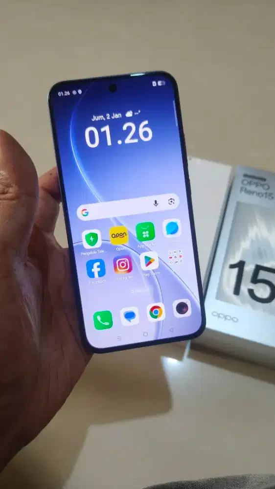 oppo reno 15f 5g 256gb blue fulset