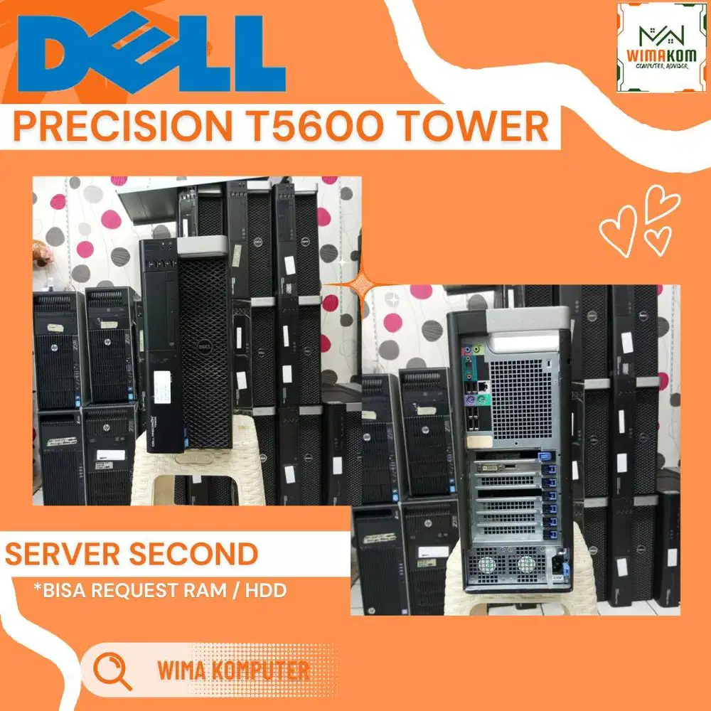 SERVER DELL T5600 2x XEON E5-2670V2 40 CORE RAM 64GB HDD 1TB VGA K600