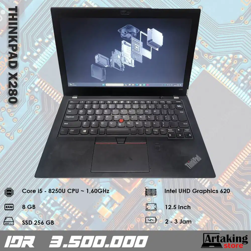 Lenovo Thinkpad X280 - Core i5 - Gen 8 th - Ram 8 GB - SSD 256 GB
