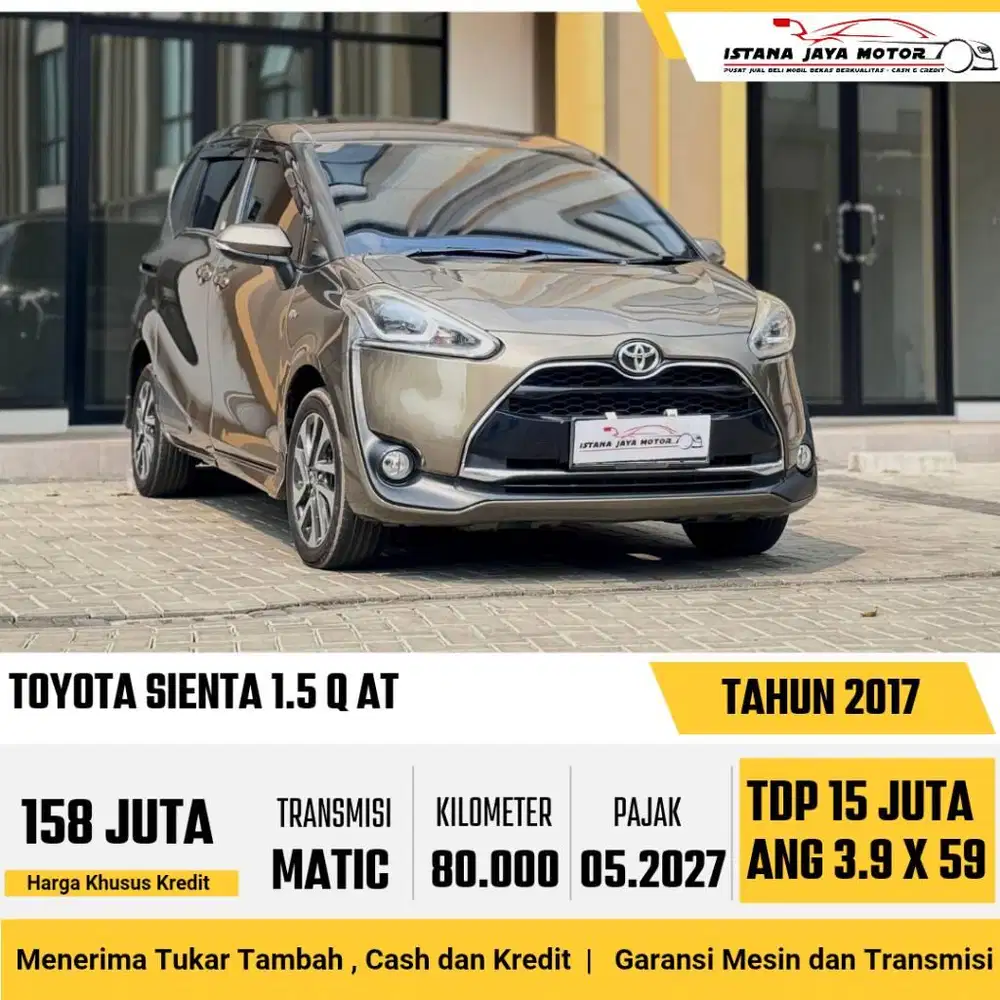 TYPE TERTINGGI !! Toyota Sienta Q 1.5 Automatic 2017