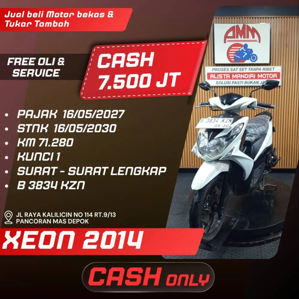 XEON 2014 PAJAK ON MOTOR SIAP PAKAI BISA BAYAR PAKAI CC/PAYLATER