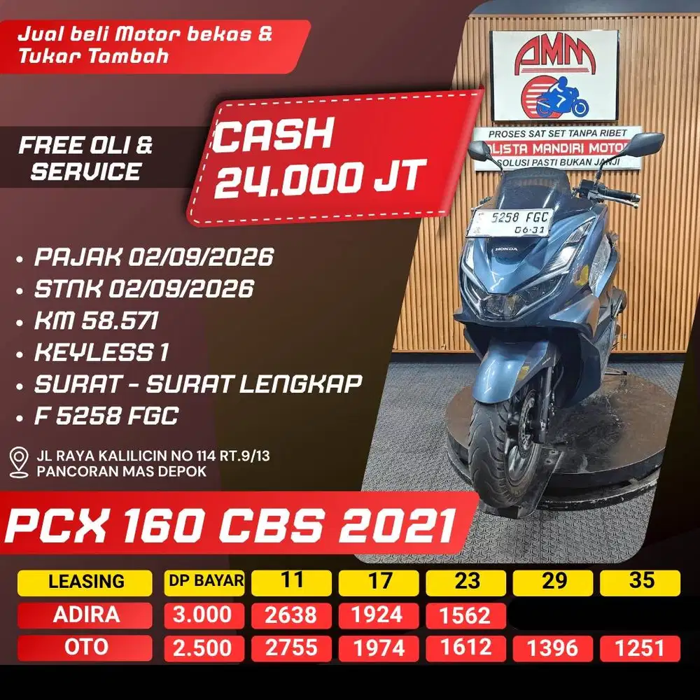 PCX 160 CBS TH 2021 BISA KREDIT/TRADE IN/PAKAI CC/PAYLATER