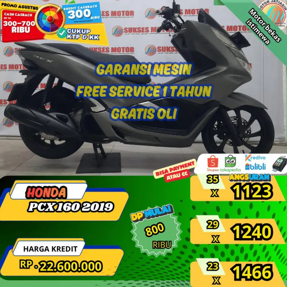 HONDA PCX 150 CBS 2019 BISA PAYMENT SPYLATER KREDIVO&CC(SUKSESMOTOR)