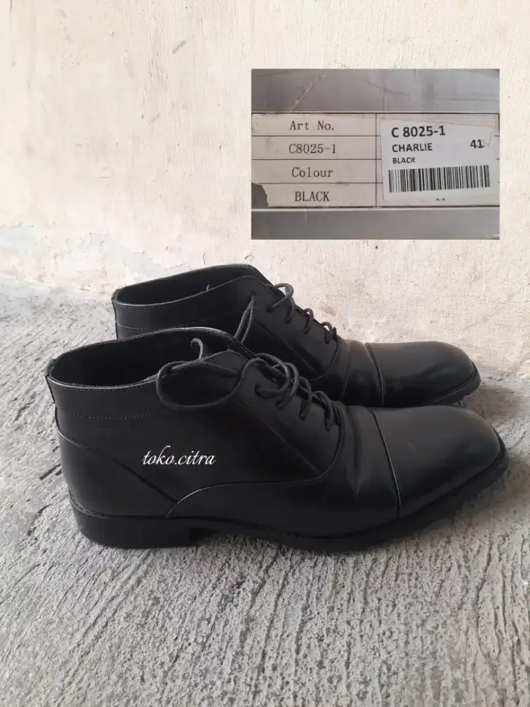 Sepatu Andrew Charlie Black C8025-1 Original Size 41