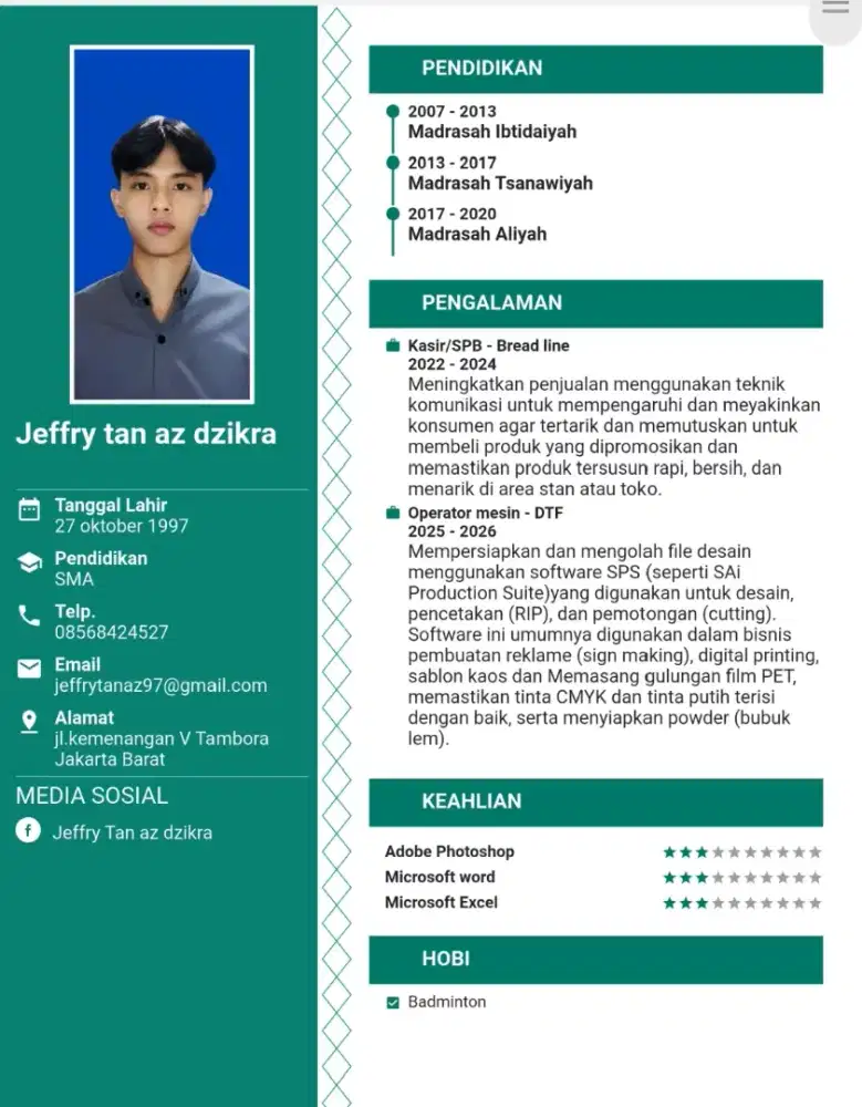 Info lowongan pekerjaan