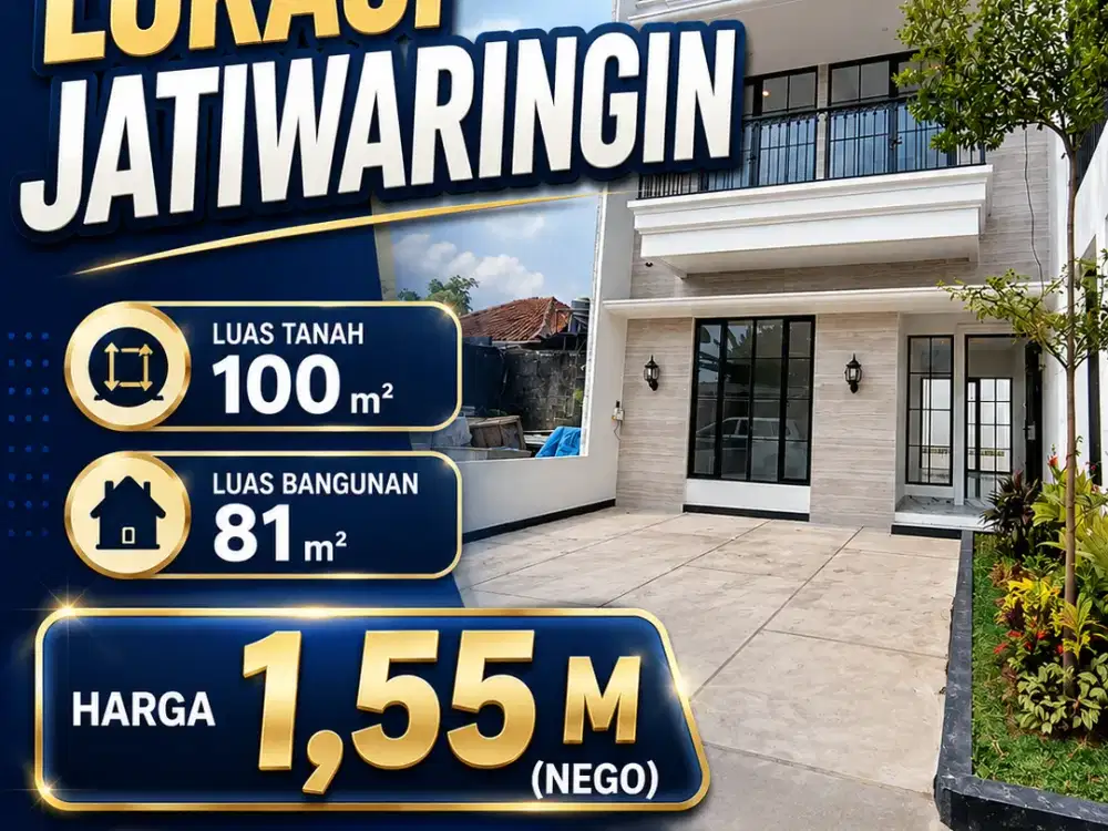 RUMAH CLUSTER JATIWARINGIN HARGA 1 M AN MODEL CLASSIC MODERN S750