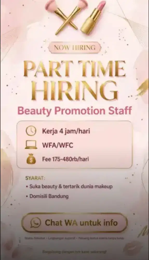 LOWONGAN KERJA PARTTIME/FREELANCE