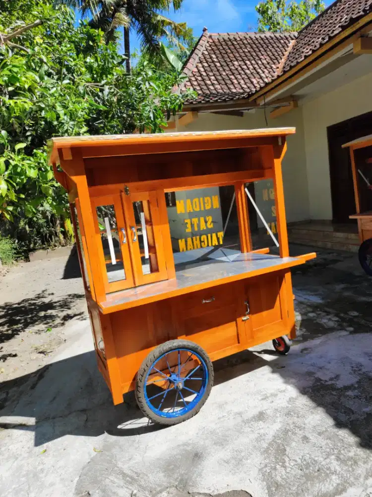 Sedia Gerobak Angkringan, Bakso Mie Ayam, Bubur, Sate, Soto, Pecel dll