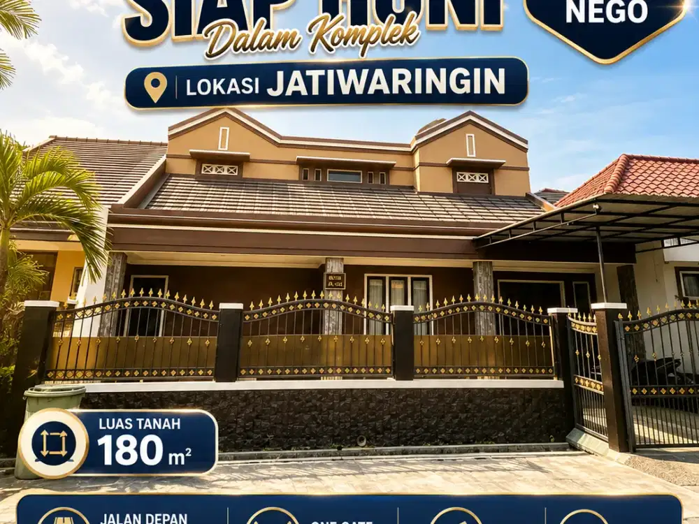RUMAH BESAR CIKUNIR JALAN 3 MOBIL ONE GATE SYSTEM SIAP HUNI S755