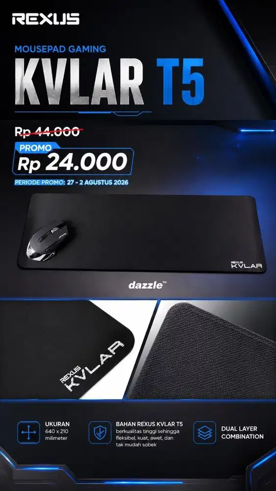 Mousepad Rexus KVLAR T5