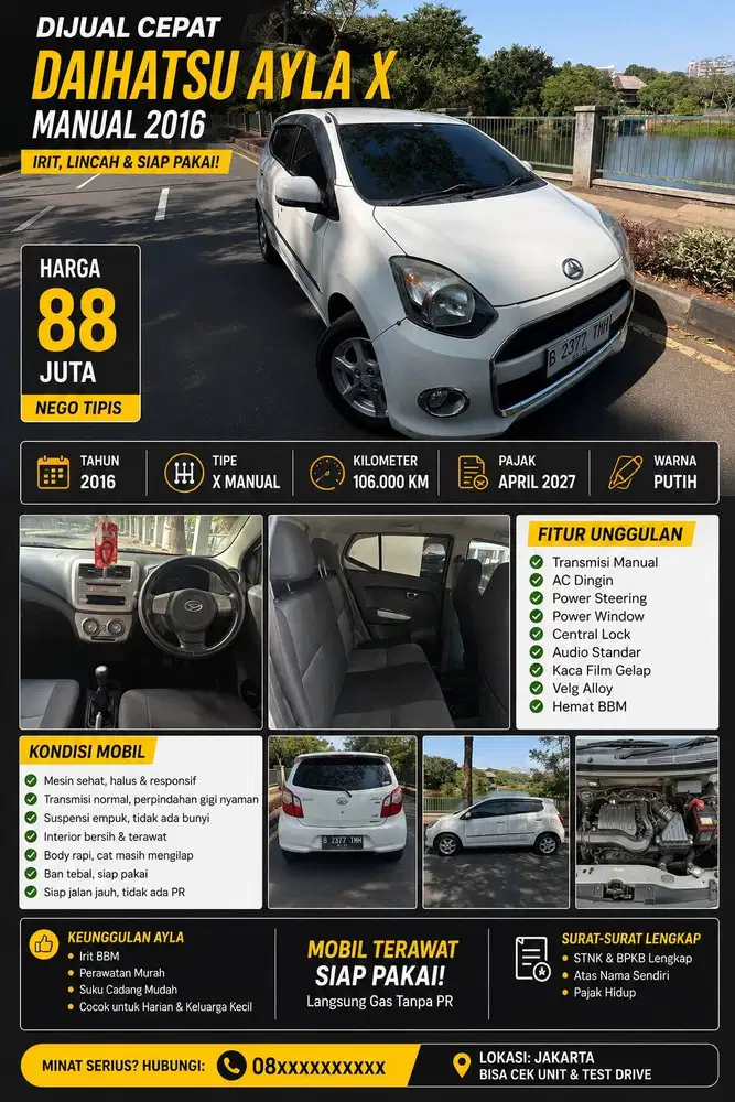Daihatsu Ayla 2016 Bensin