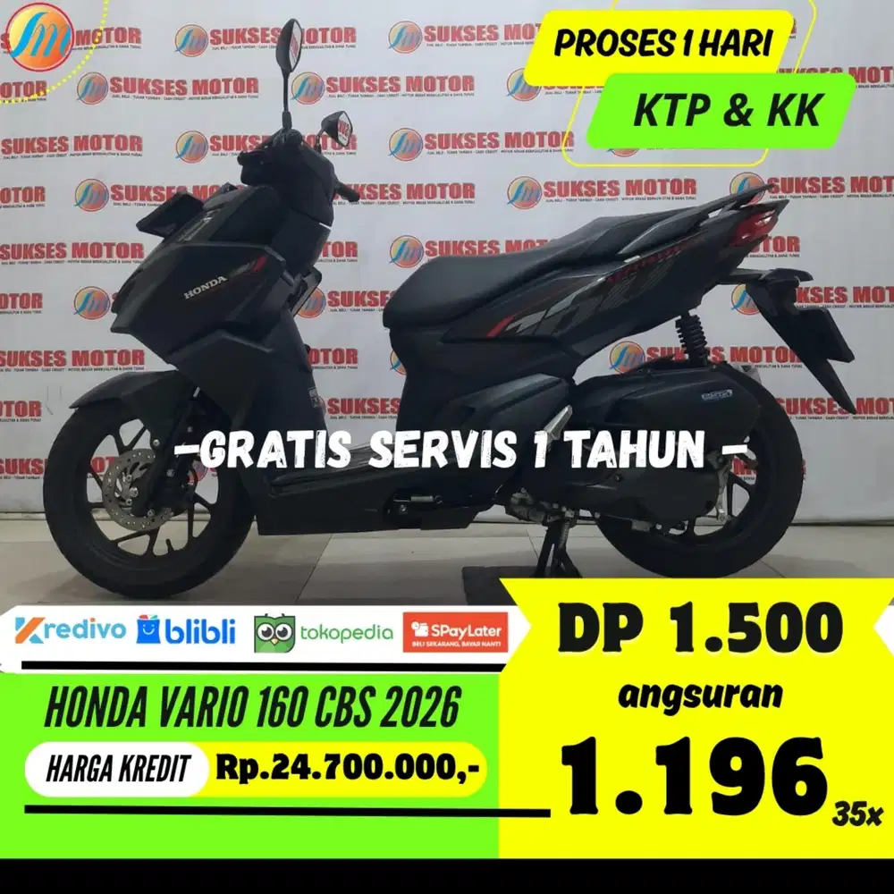 DP PROMO 1,5 JUTA HONDA VARIO 160 CBS 2026 SEKEN ANGSURAN TERJANGKAU