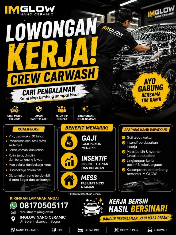 LOWONGAN CREW CARWASH