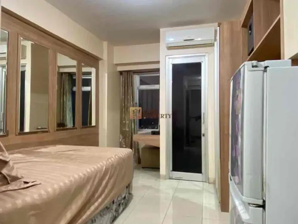 Disewakan Studio Hunian Apartemen Green Bay Pluit Greenbay Bayview  Modern Minimalist dengan Warm Wood Interior, Jakarta Utara.
