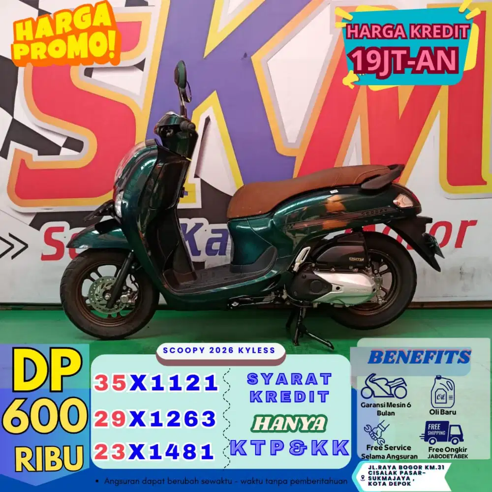 (bayar 800 bisa lngsng bawa plng MTR) Scoopy 2026 cash credt