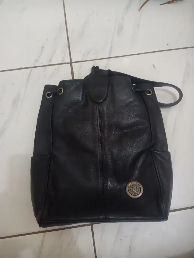 tas ransel kulit versace