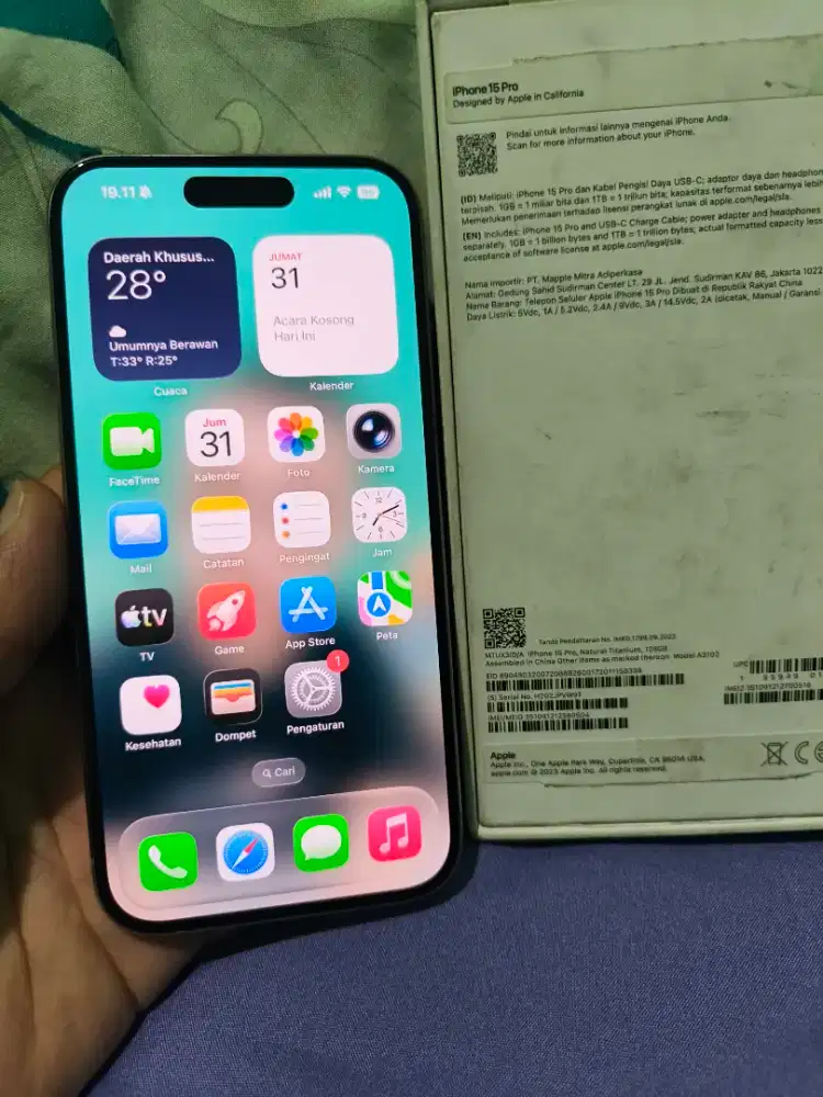 Iphone 15 Pro iBox Fullset Original