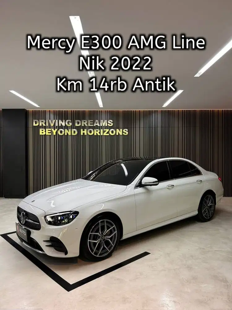 Mercedes Benz E300 AMG AT 2022 Putih Mercy Km14rb B1057BAJ