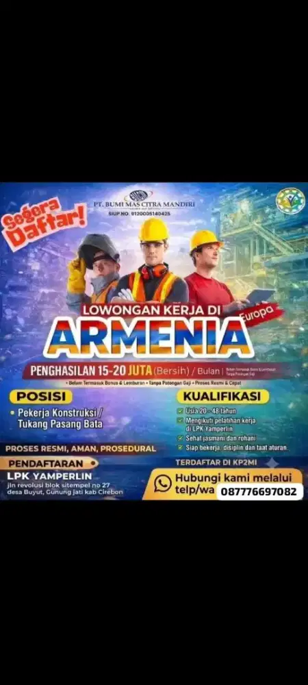 Lowongan Kerja Eropa - Armenia