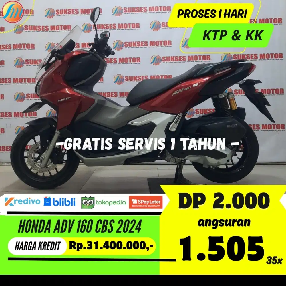 HONDA ADV 160 CBS 2024 KREDIT MURAH ANGSURAN TERJANGKAU BERGARANSI