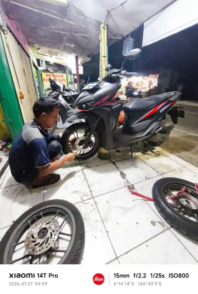 Velg depan bonus belakang geol
