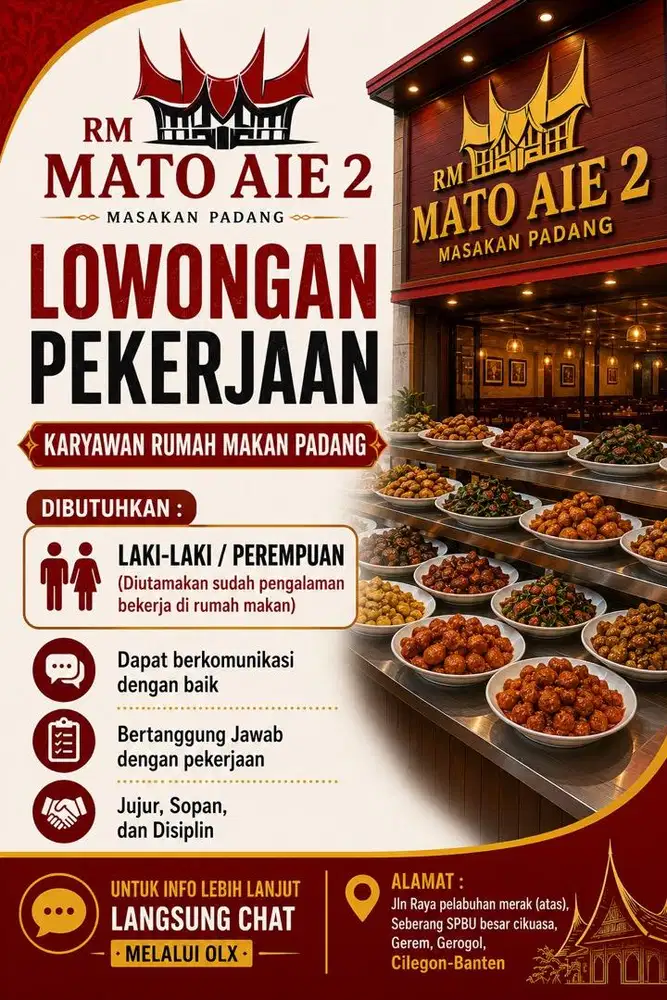LOWONGAN KERJA RUMAH MAKAN PADANG