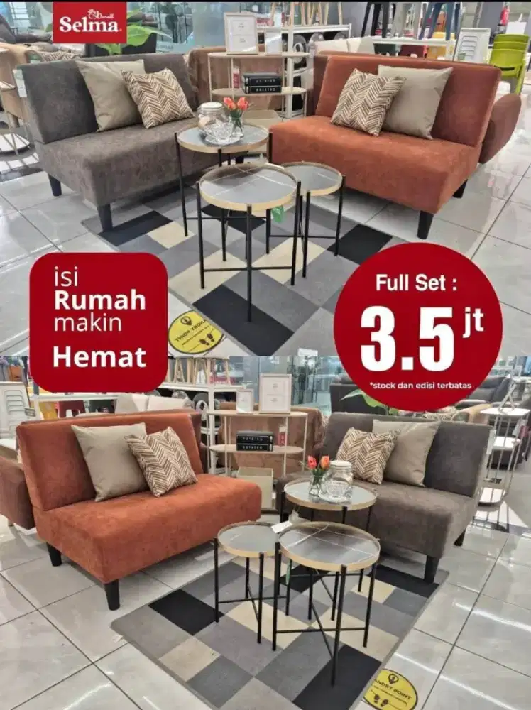 TERLARIS SOFA SET CARMELIO MURAH MINIMALIS
