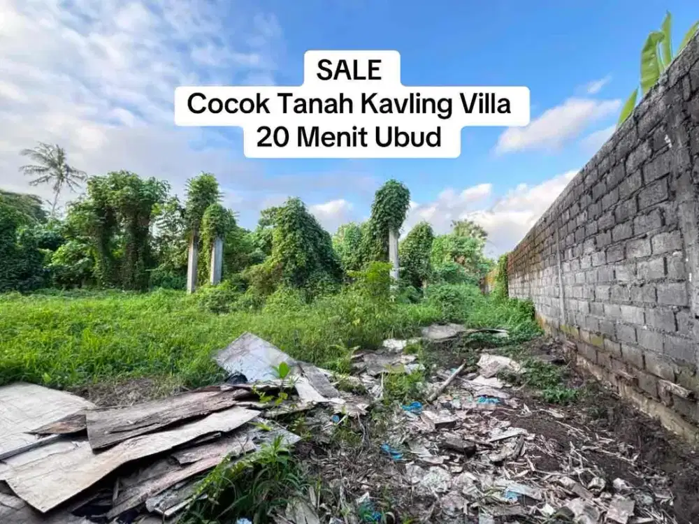 SALE Tanah Kavling Villa 20 Menit Ubud