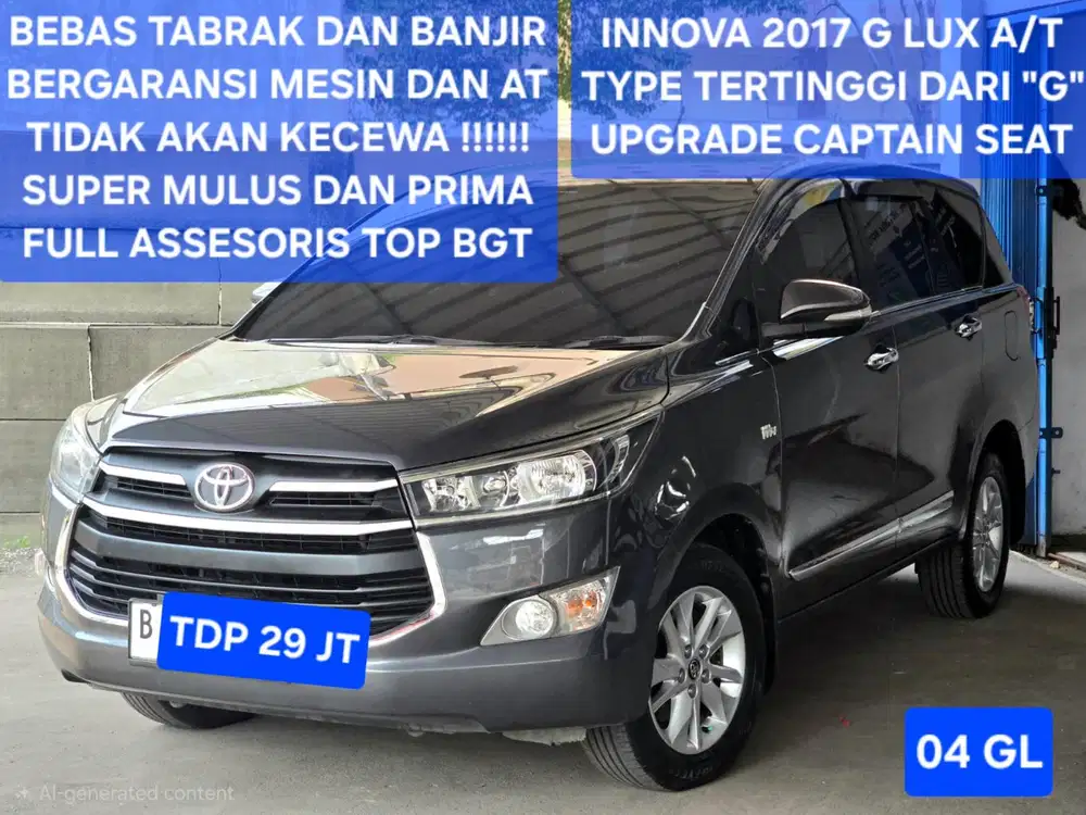 Toyota Kijang Innova Reborn 2017 G Lux AT Automatic model 2018 V 2016