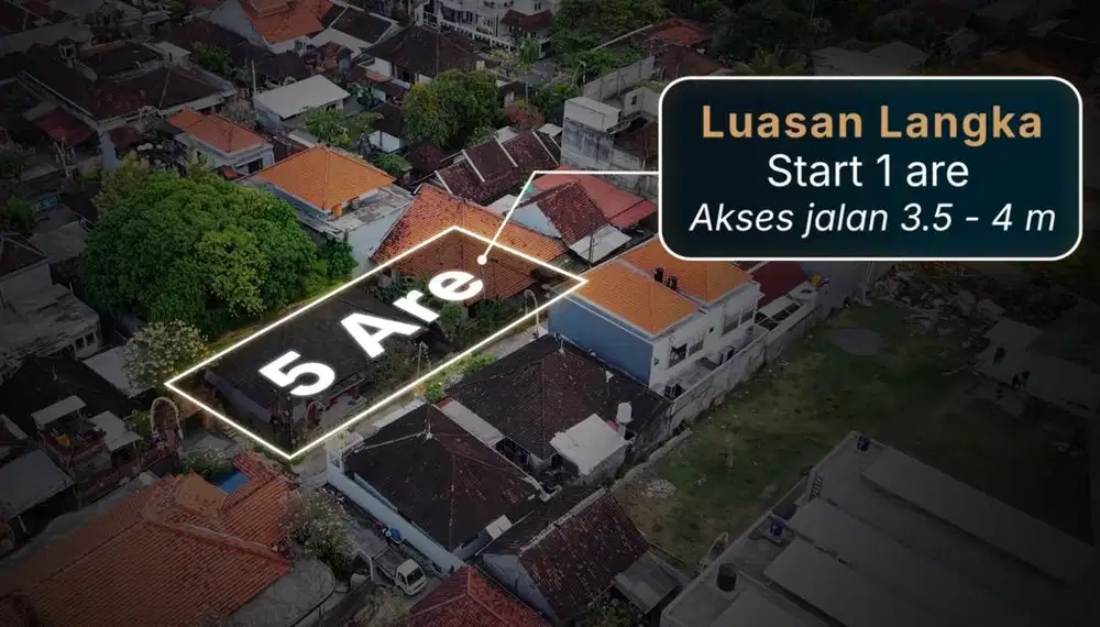 DI JUAL LAHAN LUASAN KECIL LOKASI DI PUSAT KOTA