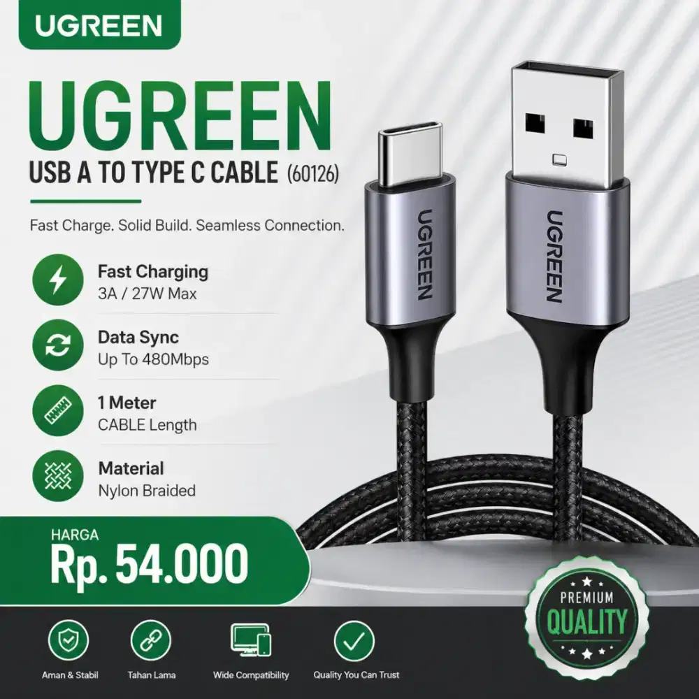 UGREEN USB A TO TYPE C CABLE (60126)
