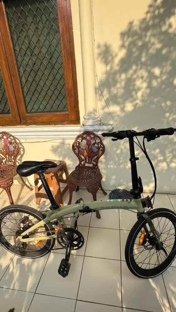 Sepeda Lipat Folding Bike 20 Element ECosmo Z8 Hijau Full Orisinal