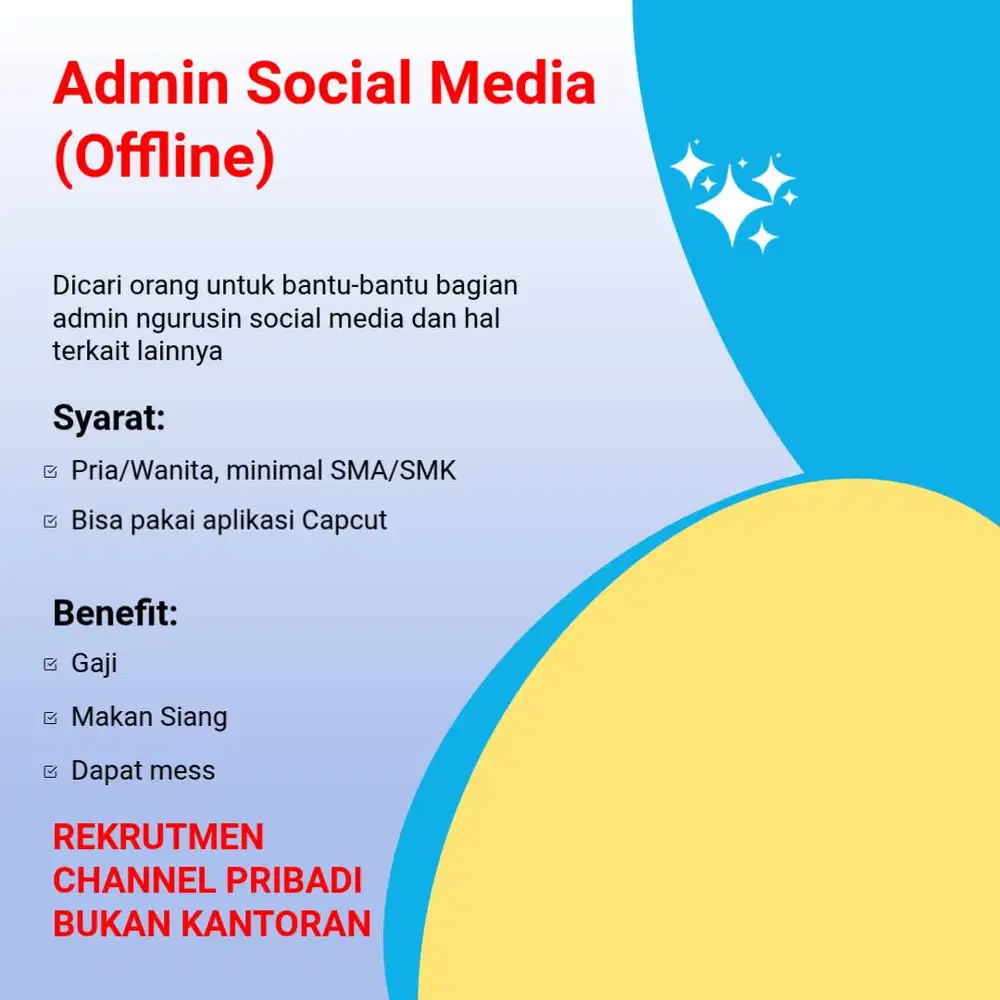Loker Lowongan Kerja Admin Social Media