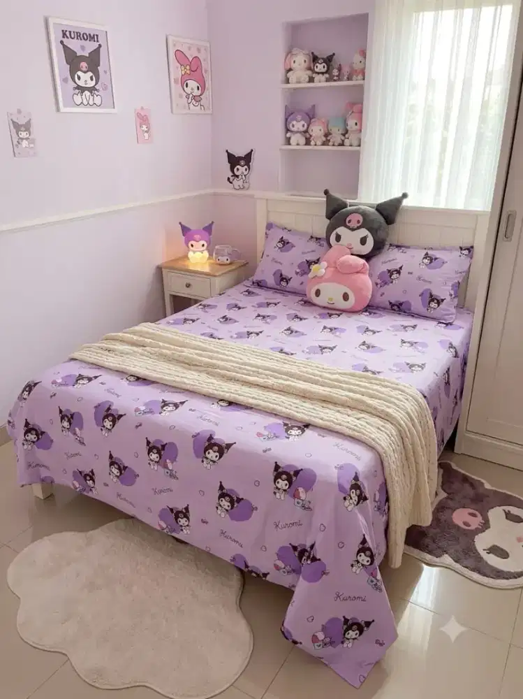 Sprei katun anak motif kuromi